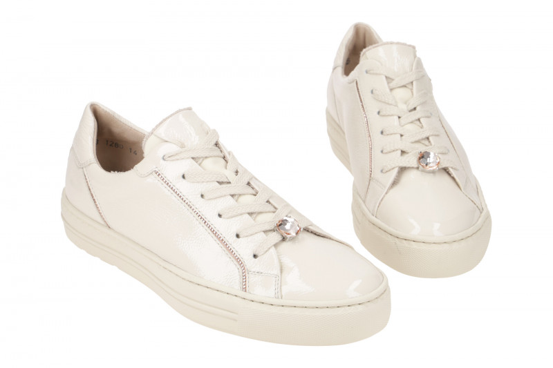 Paul Green 5296 Sneaker Schuhe beige Lack Strass