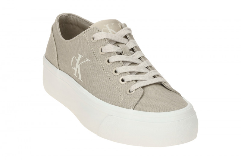 Calvin Klein Schuhe Vulc Flat Plateau beige Damen Textil