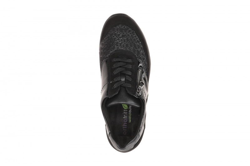 Waldläufer Ramona Schuhe schwarz K-Weite OrthoTritt Leder-Mix