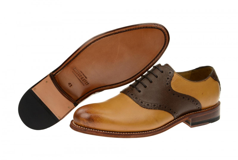 Gordon & Bros Levet Schuhe braun mix Rahmengenäht 4922