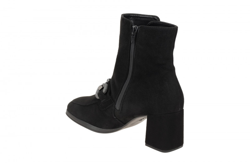 Gabor Stiefelette schwarz Velour mit Schmuck 35.693.17