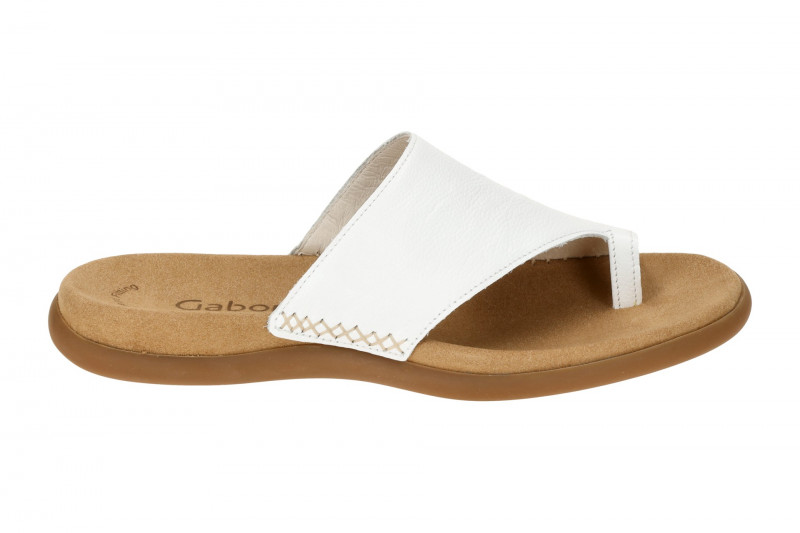 Gabor Pantolette weiß Zehentrenner 03.700.21