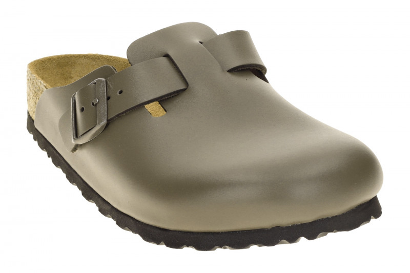 Birkenstock Boston BS Pantolette grau grün 1029079