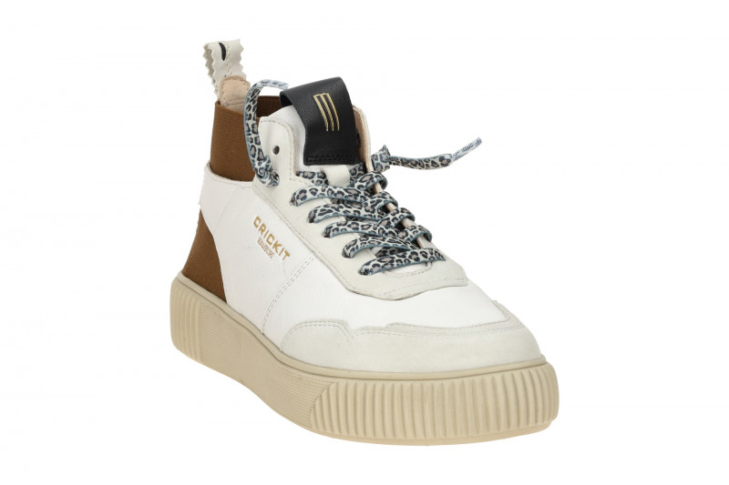 CRICKIT Rebeka Stretch Mid Sneaker weiß braun