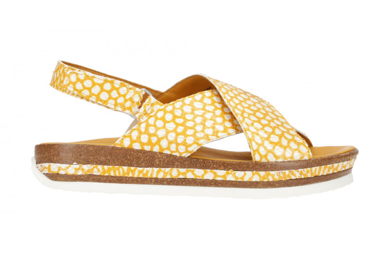 Think Zega Sandale gelb weiß effekt
