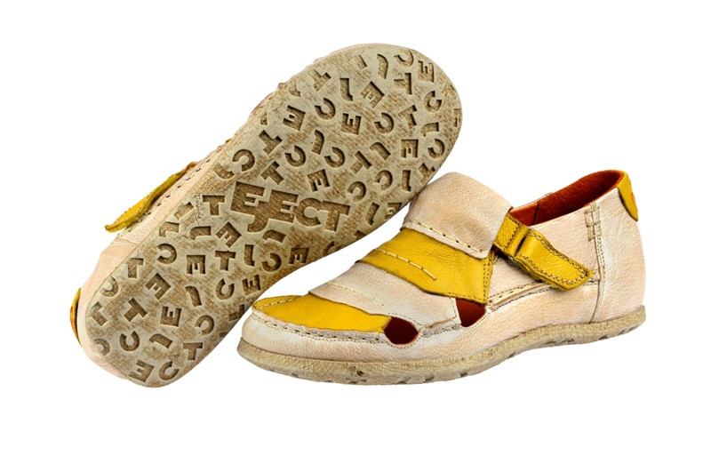 Eject Sony3 E-12091 Slipper weiß / gelb