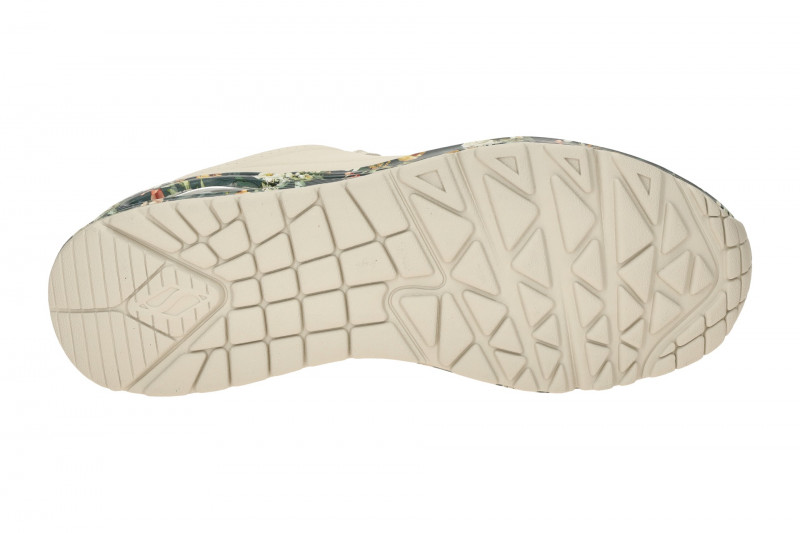 Skechers Uno Schuhe beige Blumengarten Sohle 155583