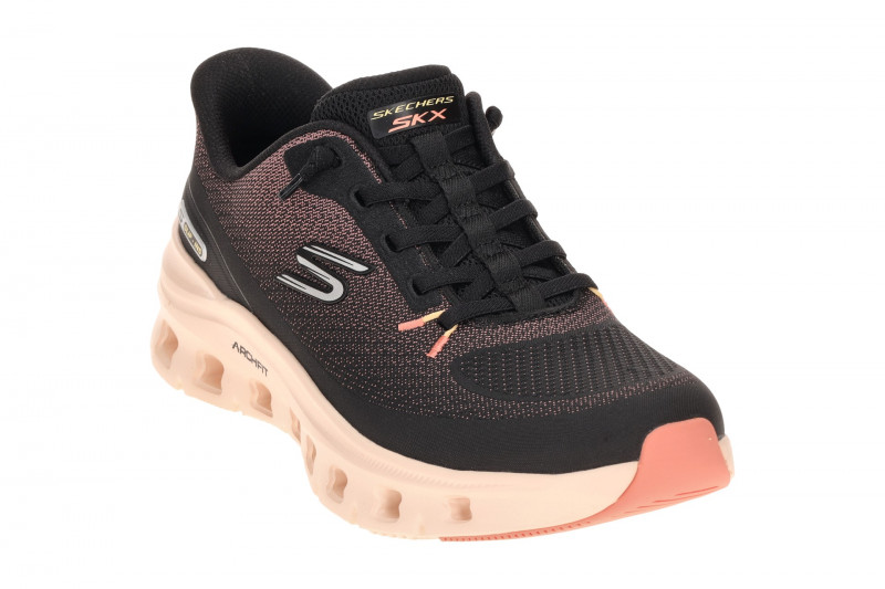 Skechers Arch Fit Damen Sneakers Schuhe schwarz rose GLIDE STEP 150730