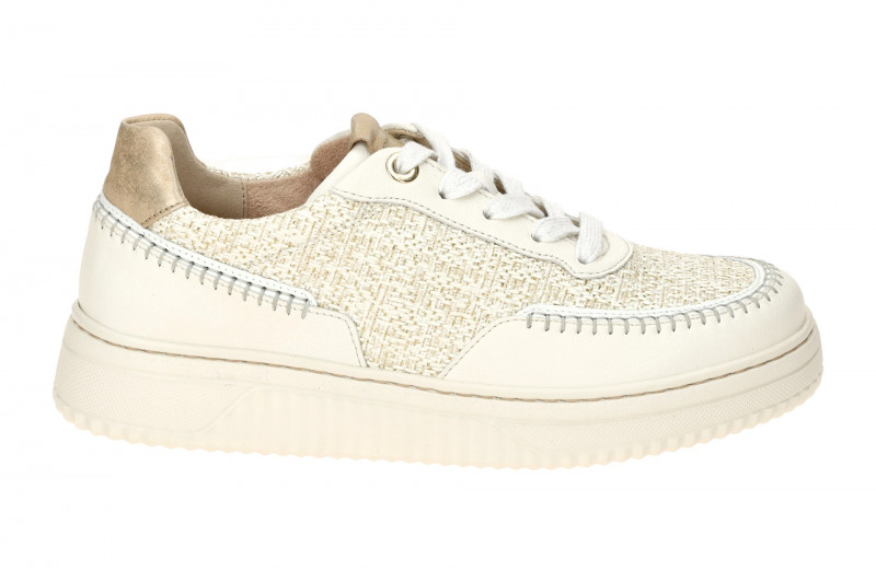 Gabor Comfort Como Sneakers weiß gold Bast K-Weite 66.405.61