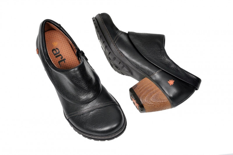 art Schuhe Oslo in gaucho schwarz Slipper mit Lederfutter 0501