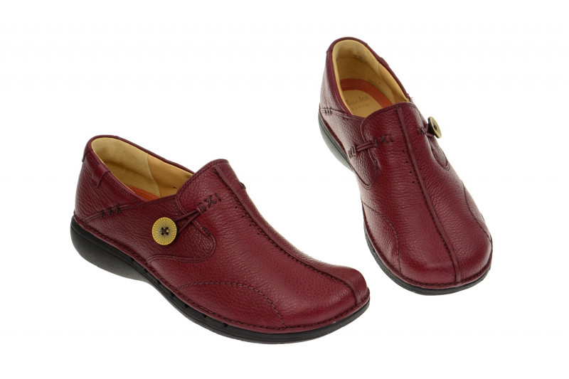 Clarks Un Loop Slipper rot burgundy 26103439