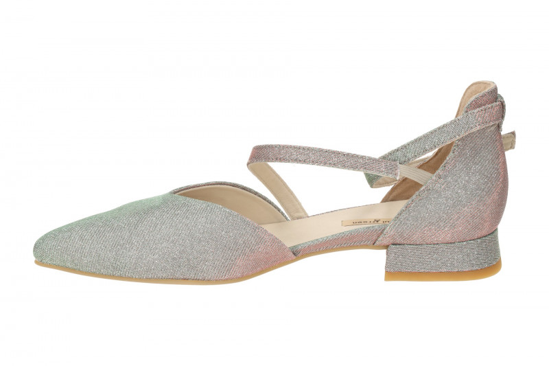 Paul Green Riemchen Pumps grau Effekt Glitzer 3818-00x