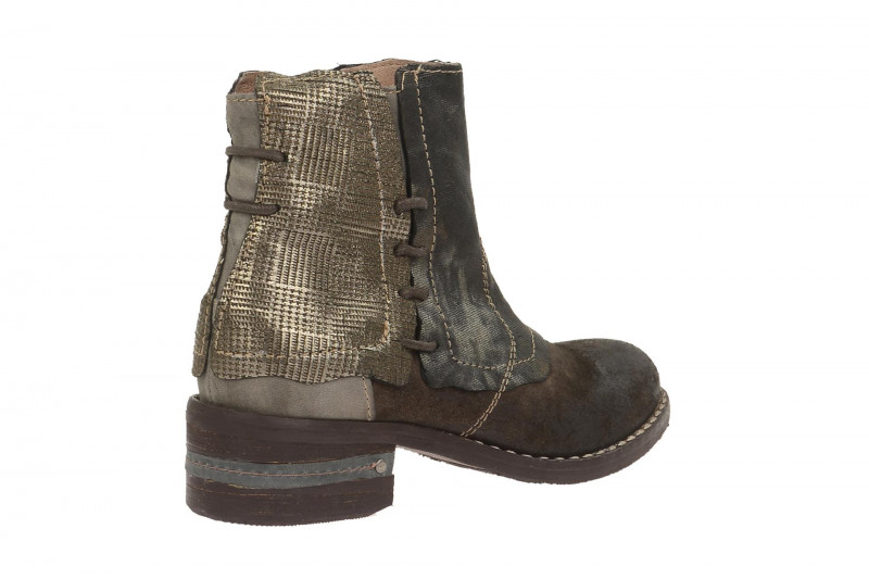 Charme Stiefelette braun kombi Wildleder 0840