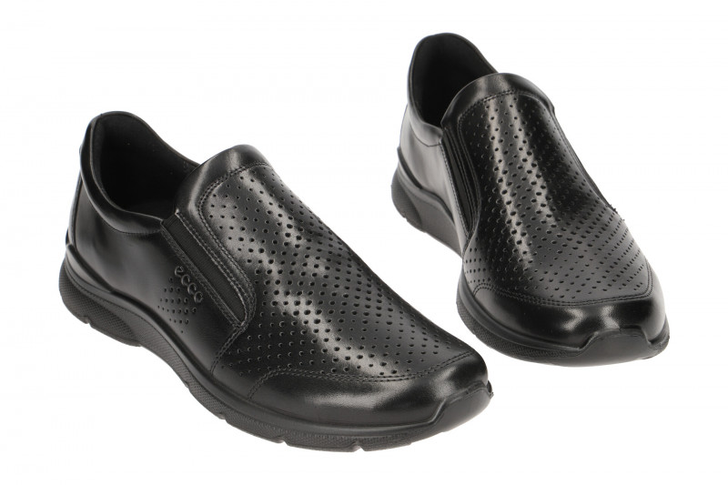 Ecco Irving Schuhe Slipper schwarz gelocht