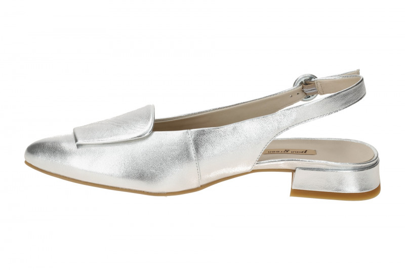 Paul Green Sling Pumps grau alu metallic Slingback 6090