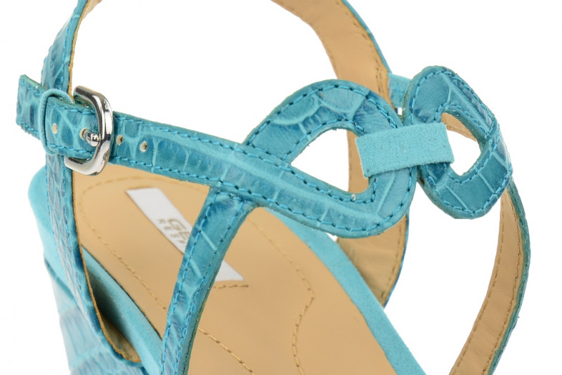 Geox Rorie Keil Sandale türkis - D42P3A