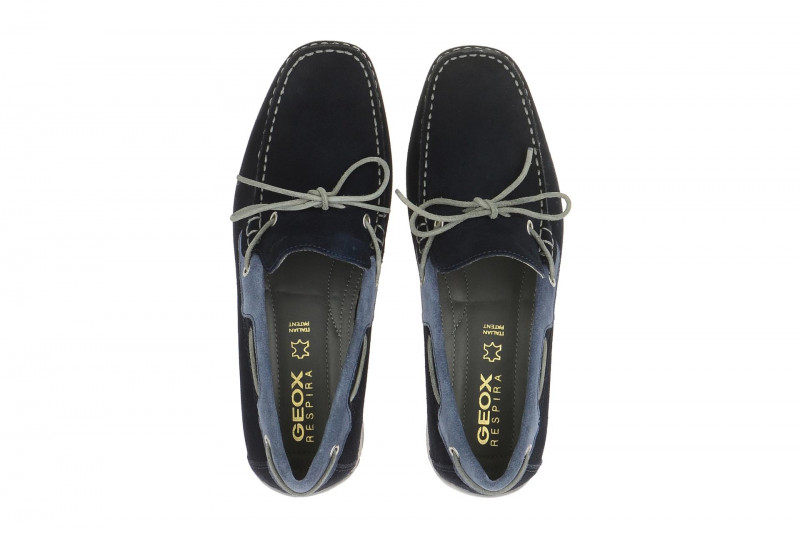 Geox Snake Mokassin Schuhe blau navy U4207I