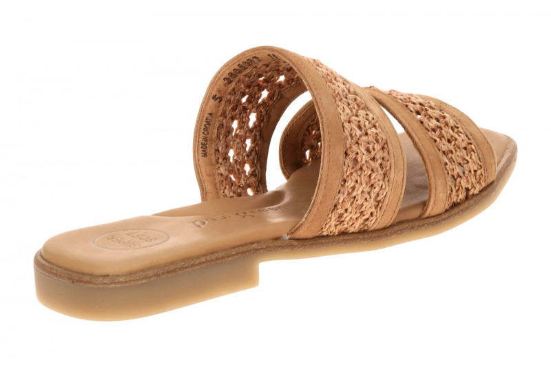 Paul Green Pantolette braun sisal geflochten 6185