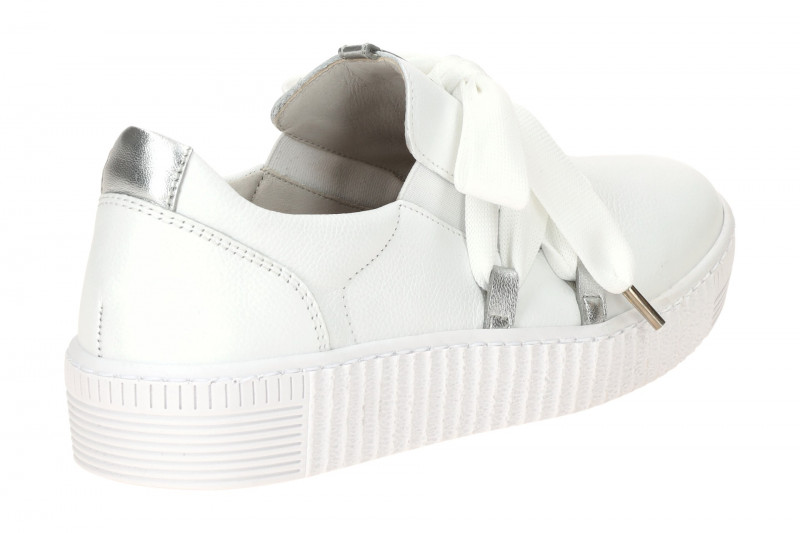 Gabor Schuhe weiß Glattleder Slipper 03.333.21