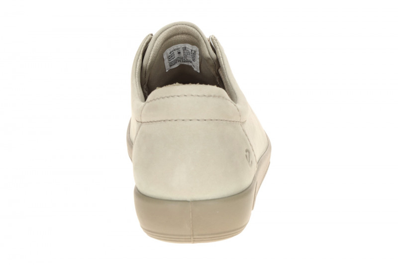 Ecco Soft 2 Schuhe grau Nubuck Schnürer 206503
