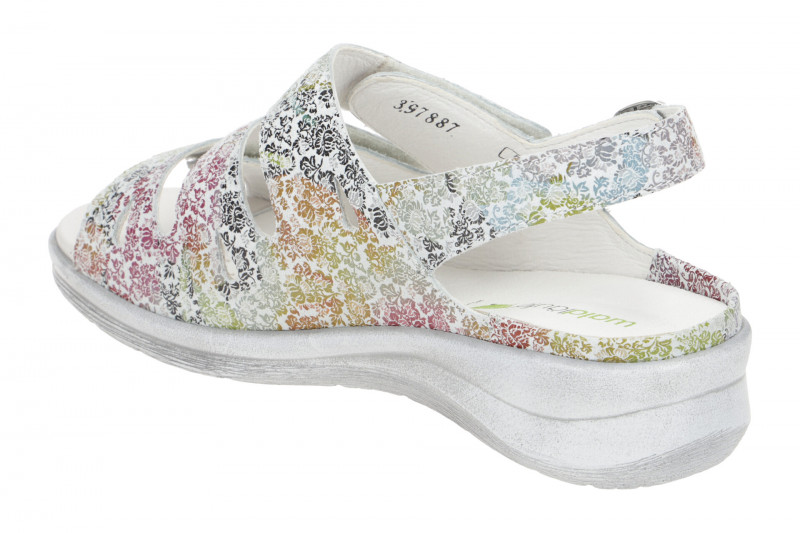 Waldläufer Merle Sandale offwhite floral M-Weite