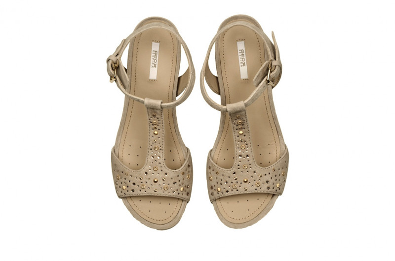 Geox Rorie Keil Sandale beige