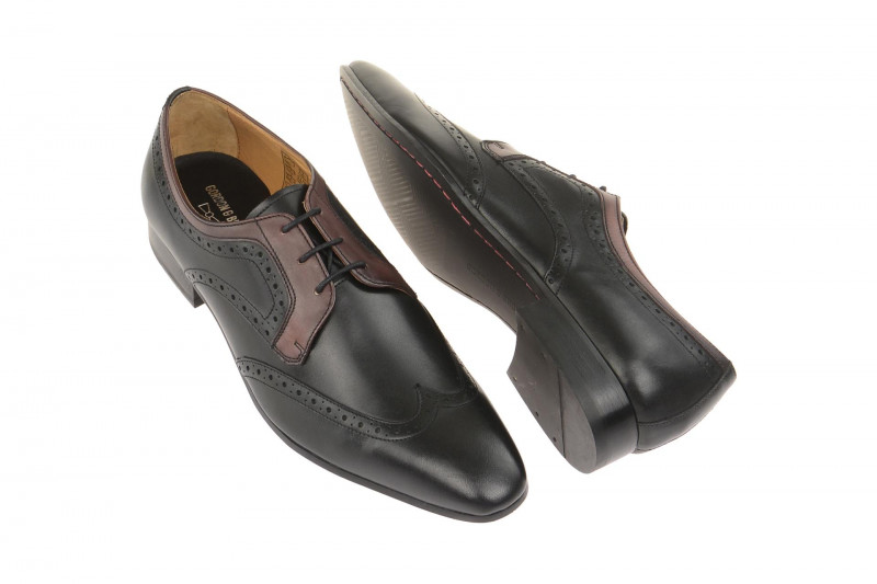 Gordon & Bros Schuhe Lorenzo schwarz bordo 623048