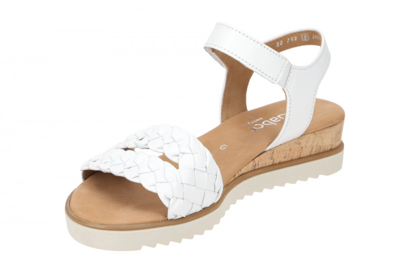 Gabor comfort Sandale weiß Nappa geflochten 82.759.50