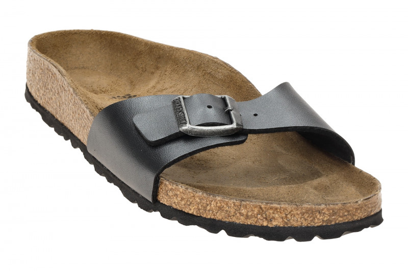 Birkenstock Madrid BS Pantolette schwarz grau metallic SCHMAL 1021532