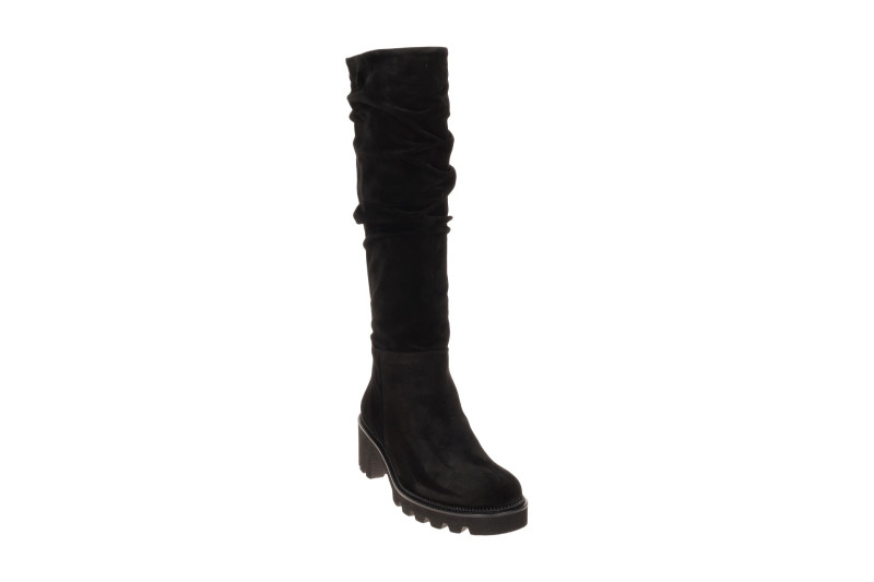 Paul Green Schaftstiefel schwarz gerafft 9987