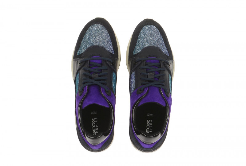 Geox Omaya Schuhe blau grau glitter D540SA