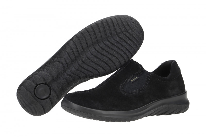 Legero Softboot Schuhe Slipper schwarz Velour Gore-Tex