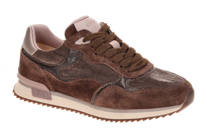 Gabor Schuhe Retro Sneakers braun Velour Samt 6002.03.003