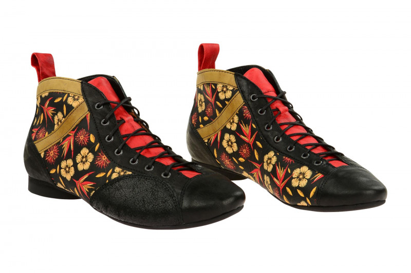 Think Guad Stiefelette schwarz rot 1-81288-09