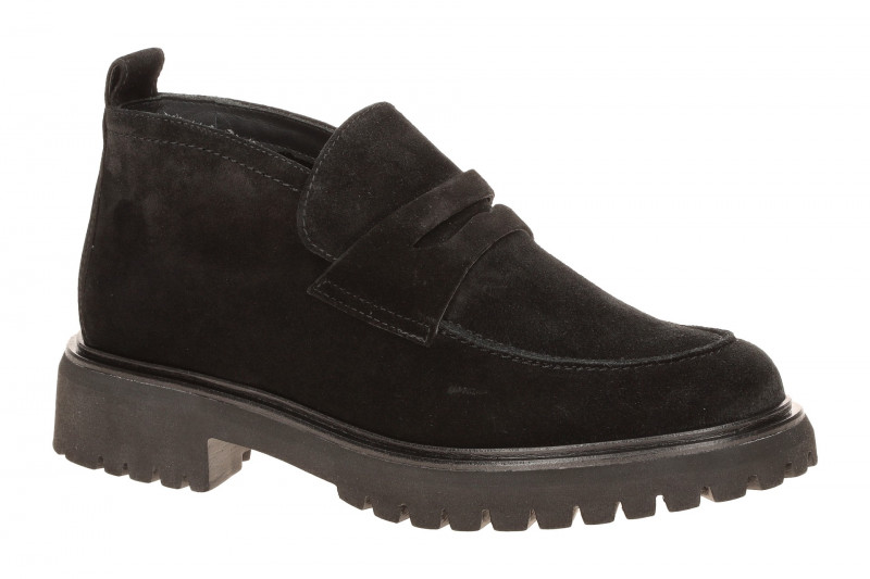 Paul Green Schuhe Mid Plateau Slipper schwarz Loafer 8344