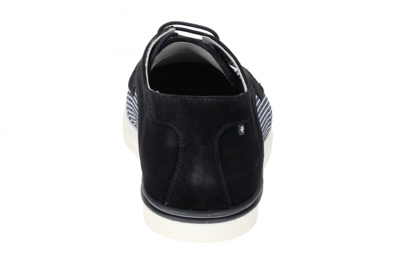 Floris van Bommel De Dekker Schuhe blau weiß gestreift 30288
