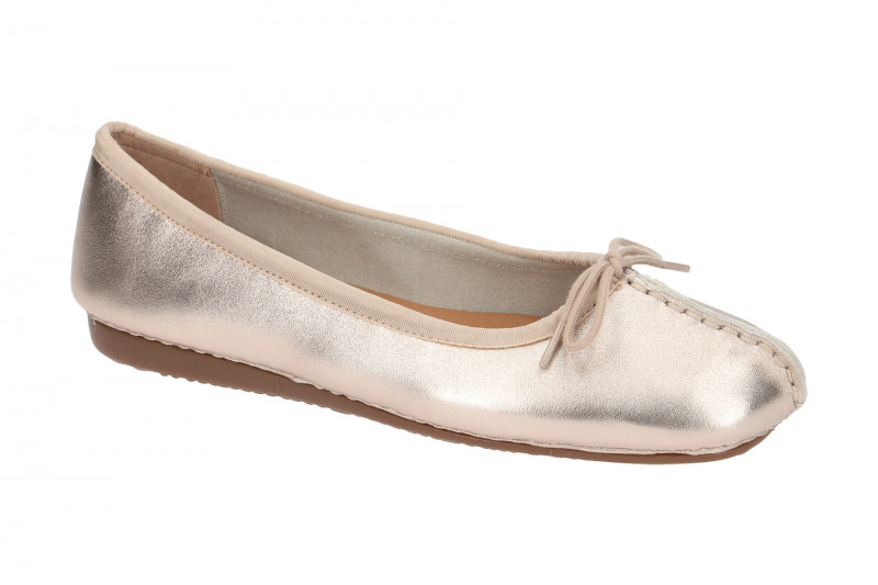 Clarks Freckle Ice Ballerinas gold metallic