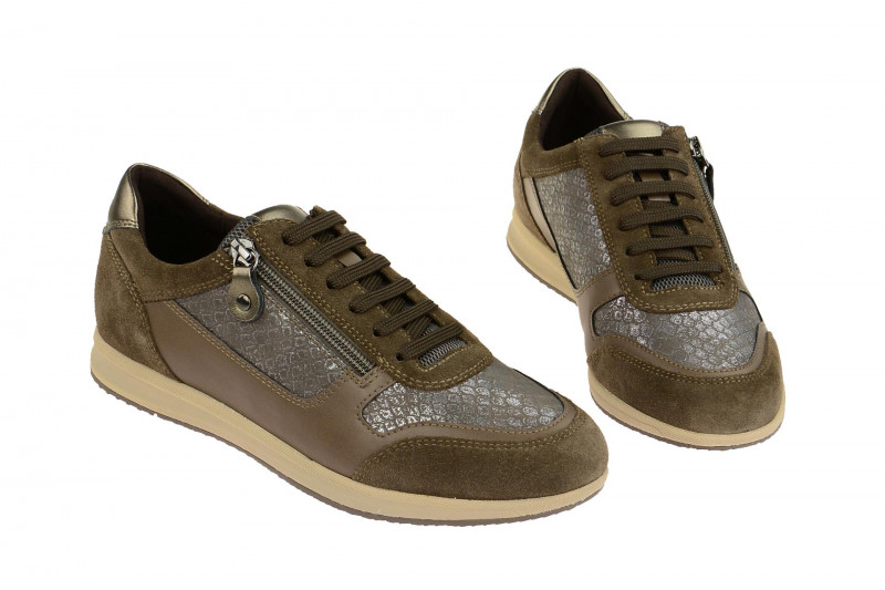 Geox Avery Schuhe braun grau metallic