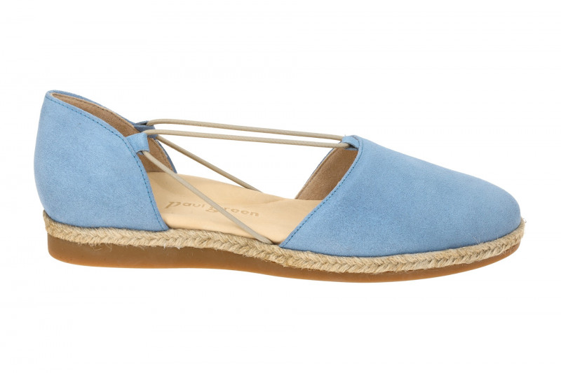 Paul Green Schuhe Espadrilles blau pacific Velour 2856