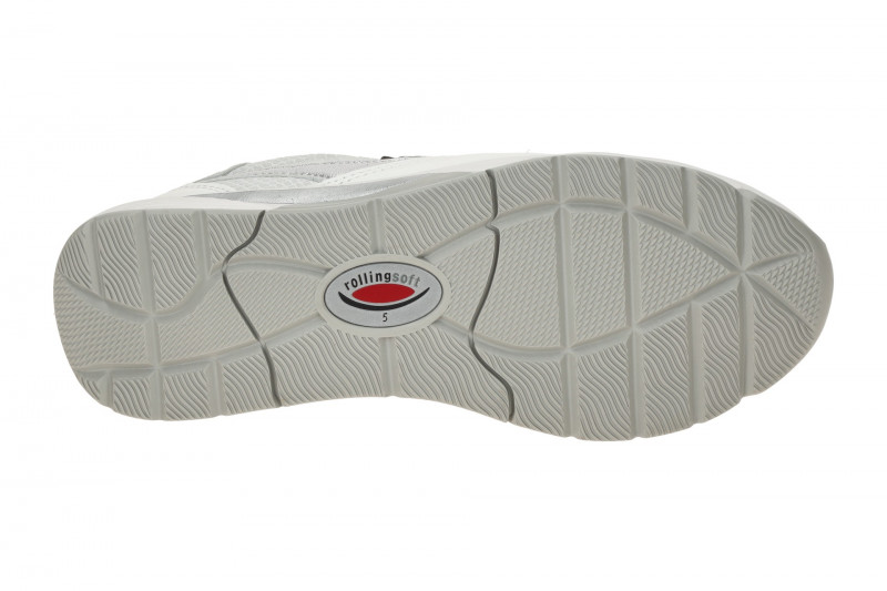 Gabor RollingSoft Schuhe weiß silber Elastik 66.877.60
