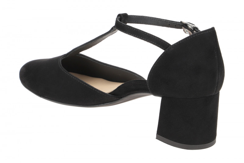 Paul Green T-Steg Pumps schwarz Samt Velour 3807