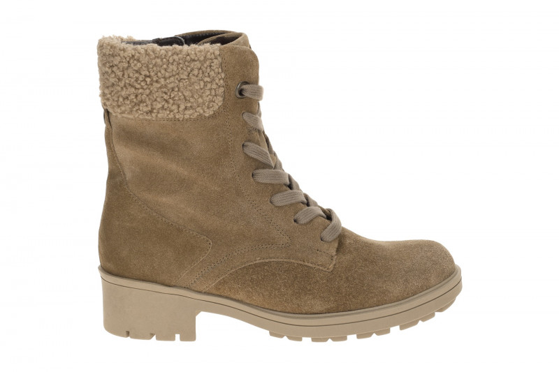 Gabor Stiefelette braun Velour Woll-Kragen 71.771.14