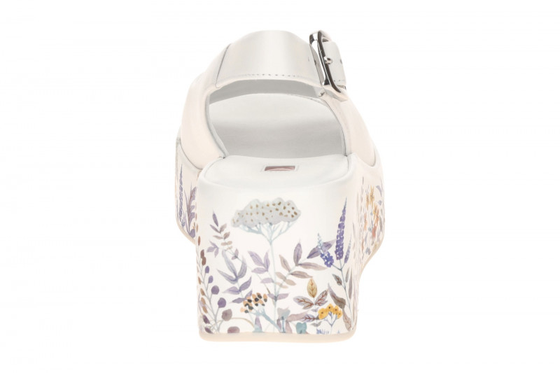 Högl LouLou Plateau Sandale weiß buntes Blumenmustert 2519