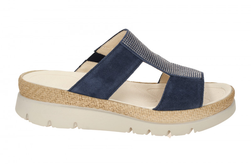 Gabor Glamour Pantoletten blau Glitzer 63.721.16