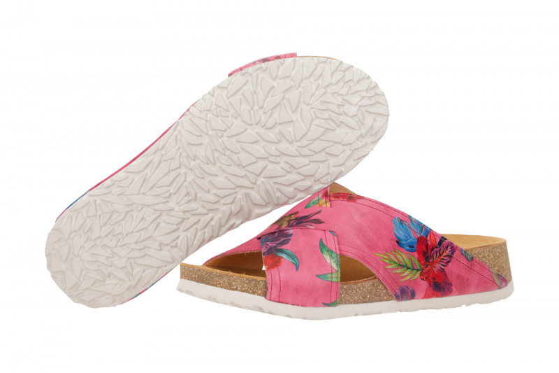 Think Koak Pantolette pink fuxia Flowers