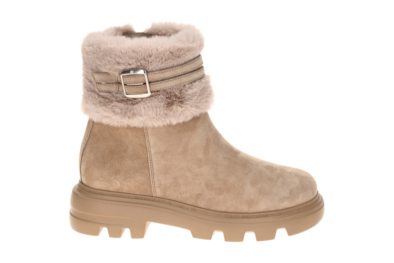 Paul Green Winter Stiefel beige Warmfutter Fellkragen 8327