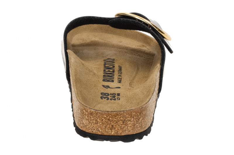 Birkenstock Madrid Big Buckle Pantolette schwarz Lack SCHMAL 1027785