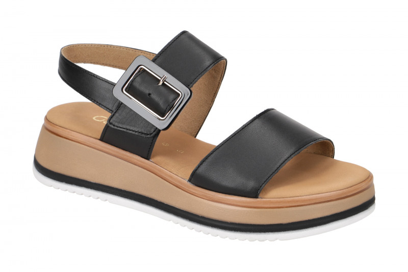 Gabor Plateau Sandale schwarz 82.744.57