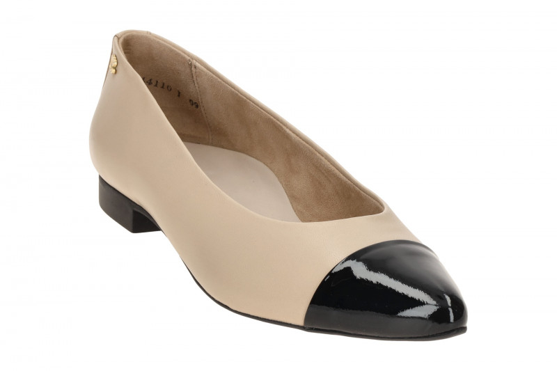 Paul Green Ballerinas beige schwarz Lack 1128