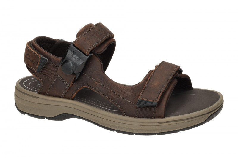 Clarks Men's Saltway Edge Sandal, Hellbraunes Leder, 9 Wide